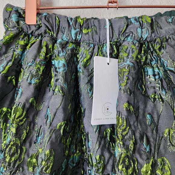 CLC by‎ COREY LYNN CALTER NWT Georgia Jacquard Skirt Metallic Party Holiday S - Picture 5 of 11